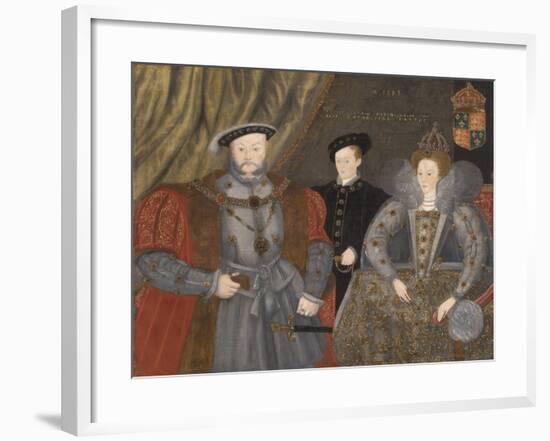 Henry Viii, Elizabeth I, and Edward Vi, 1597-null-Framed Giclee Print