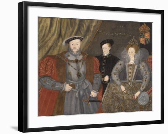 Henry Viii, Elizabeth I, and Edward Vi, 1597-null-Framed Giclee Print