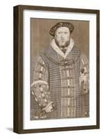 Henry Viii, Illustration from 'Cassell's Illustrated History of England'-Hans Holbein the Younger-Framed Giclee Print