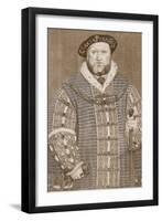 Henry Viii, Illustration from 'Cassell's Illustrated History of England'-Hans Holbein the Younger-Framed Giclee Print