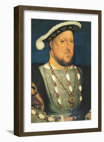 Henry Viii, King of England-Hans Holbein the Younger-Framed Art Print