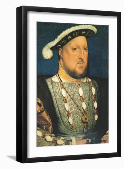 Henry Viii, King of England-Hans Holbein the Younger-Framed Art Print