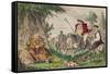 Henry Viii Monk Hunting, 1850-John Leech-Framed Stretched Canvas