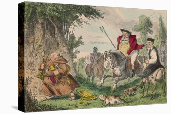 Henry Viii Monk Hunting, 1850-John Leech-Stretched Canvas