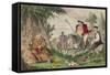 Henry Viii Monk Hunting, 1850-John Leech-Framed Stretched Canvas