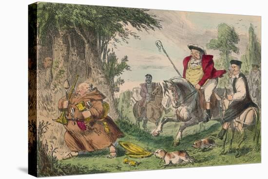 Henry Viii Monk Hunting, 1850-John Leech-Stretched Canvas