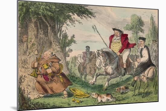 Henry Viii Monk Hunting, 1850-John Leech-Mounted Giclee Print