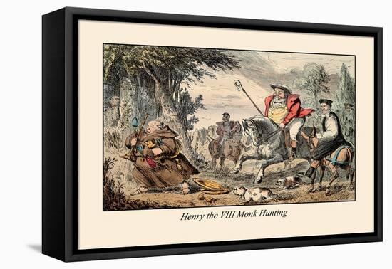 Henry VIII Monk Hunting-John Leech-Framed Stretched Canvas