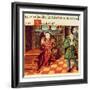 Henry VIII Playing a Harp with His Fool Wil Somers, from the King's Psalter-null-Framed Giclee Print