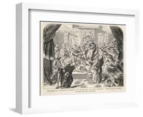 Henry VIII Tramples on Pope Clement VII-null-Framed Art Print