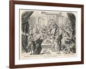Henry VIII Tramples on Pope Clement VII-null-Framed Art Print