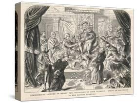 Henry VIII Tramples on Pope Clement VII-null-Stretched Canvas