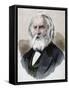 Henry Wadsworth Longfellow (1807 A?I? 1882). American Poet and Educator-null-Framed Stretched Canvas