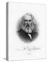 Henry Wadsworth Longfellow, American Poet and Teacher, Late 19th Century-null-Stretched Canvas