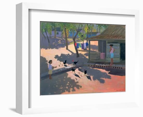 Hens and Chickens, Cuba, 1997-Andrew Macara-Framed Giclee Print