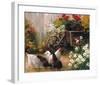 Hens in the Garden-Lise Auger-Framed Art Print