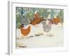 Hens in the Vegetable Patch-Linda Benton-Framed Giclee Print