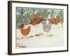 Hens in the Vegetable Patch-Linda Benton-Framed Giclee Print