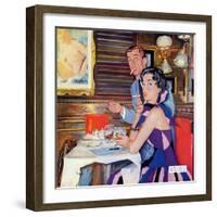 Her Business Was Men  - Saturday Evening Post "Leading Ladies", December 12, 1953 pg.37-Bernard D'Andrea-Framed Giclee Print