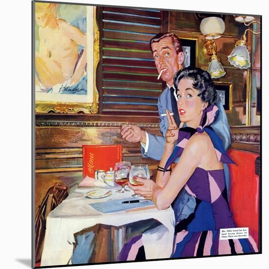 Her Business Was Men  - Saturday Evening Post "Leading Ladies", December 12, 1953 pg.37-Bernard D'Andrea-Mounted Giclee Print