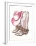 Her Cowboy Boots-Paul Mathenia-Framed Art Print
