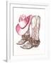 Her Cowboy Boots-Paul Mathenia-Framed Art Print