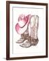 Her Cowboy Boots-Paul Mathenia-Framed Art Print