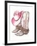 Her Cowboy Boots-Paul Mathenia-Framed Art Print