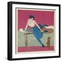 Her Dachshund is Proposing a Walk-Gerda Wegener-Framed Photographic Print