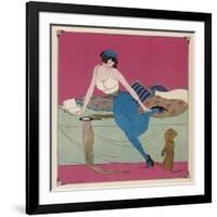 Her Dachshund is Proposing a Walk-Gerda Wegener-Framed Photographic Print