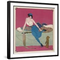 Her Dachshund is Proposing a Walk-Gerda Wegener-Framed Photographic Print