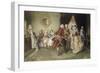 Her Debut, 1903 (18th century scene)-Henry Gillard Glindoni-Framed Giclee Print