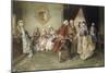 Her Debut, 1903 (18th century scene)-Henry Gillard Glindoni-Mounted Giclee Print