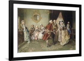 Her Debut, 1903 (18th century scene)-Henry Gillard Glindoni-Framed Giclee Print