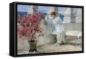Her Eyes are with Thoughts and They are Far Away-Sir Lawrence Alma-Tadema-Framed Stretched Canvas