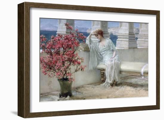 Her Eyes are with Thoughts and They are Far Away-Sir Lawrence Alma-Tadema-Framed Giclee Print