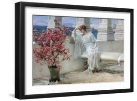 Her Eyes are with Thoughts and They are Far Away-Sir Lawrence Alma-Tadema-Framed Giclee Print