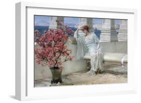 Her Eyes are with Thoughts and They are Far Away-Sir Lawrence Alma-Tadema-Framed Giclee Print