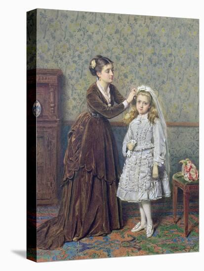 Her First Communion-George Goodwin Kilburne-Stretched Canvas