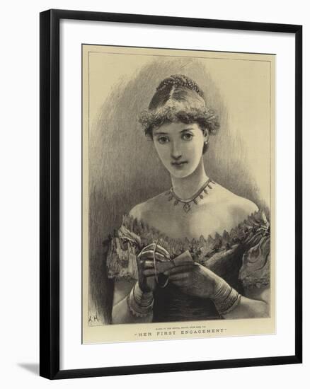 Her First Engagement-Arthur Hopkins-Framed Giclee Print