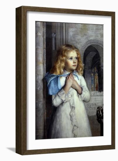 Her First Sermon-William Holman Hunt-Framed Giclee Print