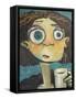 Her First Sip of Coffee-Tim Nyberg-Framed Stretched Canvas