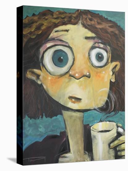 Her First Sip of Coffee-Tim Nyberg-Stretched Canvas