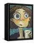 Her First Sip of Coffee-Tim Nyberg-Framed Stretched Canvas