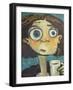 Her First Sip of Coffee-Tim Nyberg-Framed Giclee Print