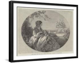 Her Majesty and the Infant Prince Arthur-Franz Xaver Winterhalter-Framed Giclee Print