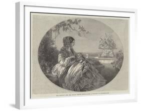 Her Majesty and the Infant Prince Arthur-Franz Xaver Winterhalter-Framed Giclee Print