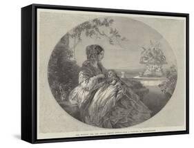 Her Majesty and the Infant Prince Arthur-Franz Xaver Winterhalter-Framed Stretched Canvas