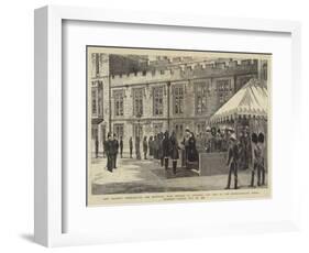 Her Majesty Distributing the Egyptian War Medals to Officers and Men of the Expeditionary Force-null-Framed Giclee Print