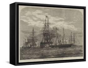 Her Majesty En Route for Cherbourg-null-Framed Stretched Canvas